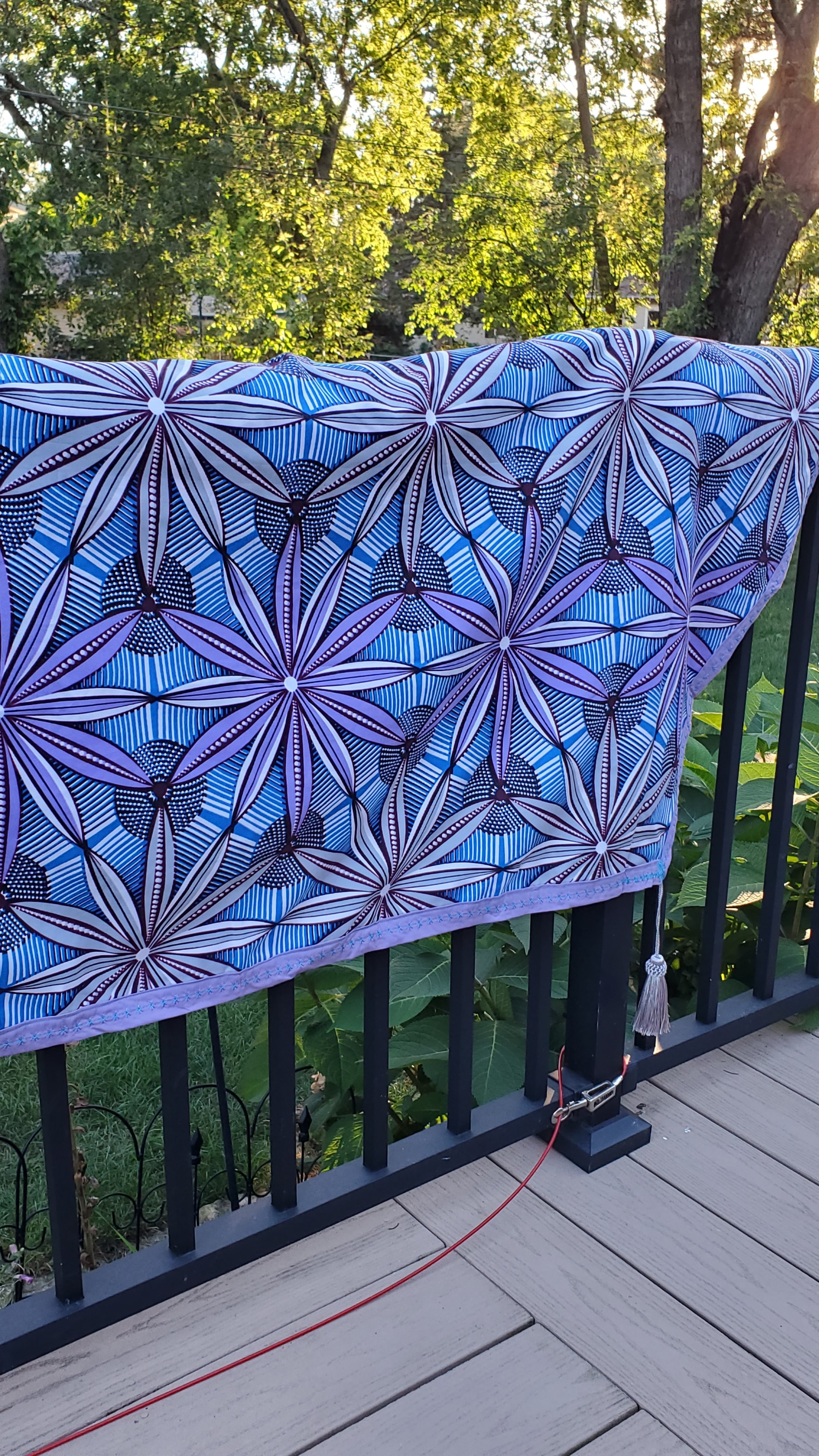 Detail of a Sacred Rest shawl — handcrafted with care